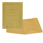 Cartelline 3 lembi - con stampa - cartoncino Manilla 200 gr - 25x33 cm - giallo - Cartotecnica del Garda - conf. 50 pezzi